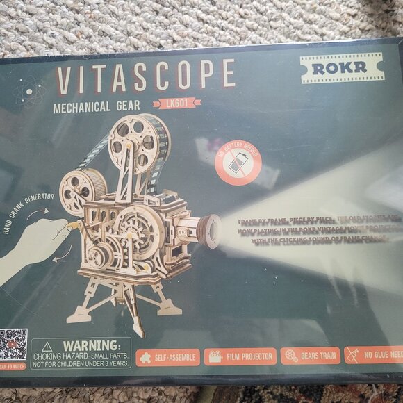 ROKR Vitascope 3D Puzzle Vintage Film Projector NWT - Picture 6 of 6